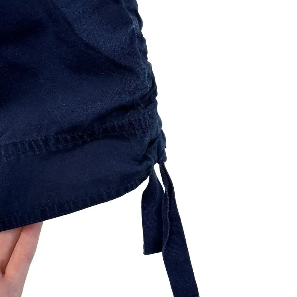 Lauren Active‎ By Ralph Lauren 100% Cotton Navy Blue Cropped Cargo Pants Size 4
